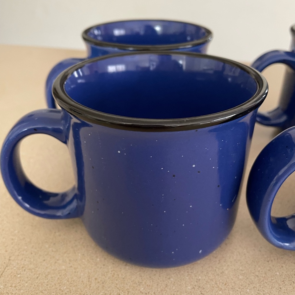 Von Pok & Chang Stoneware Coffee Mugs